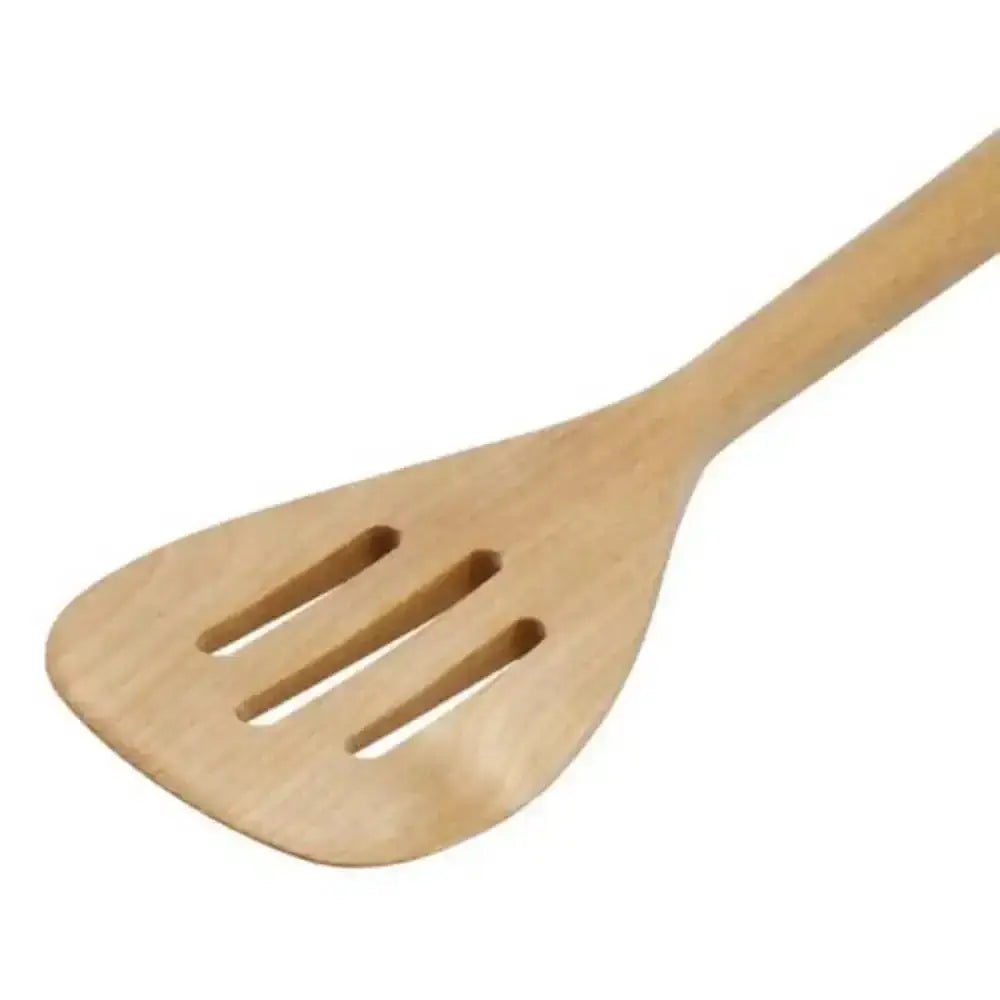 Wooden spatula on a white background