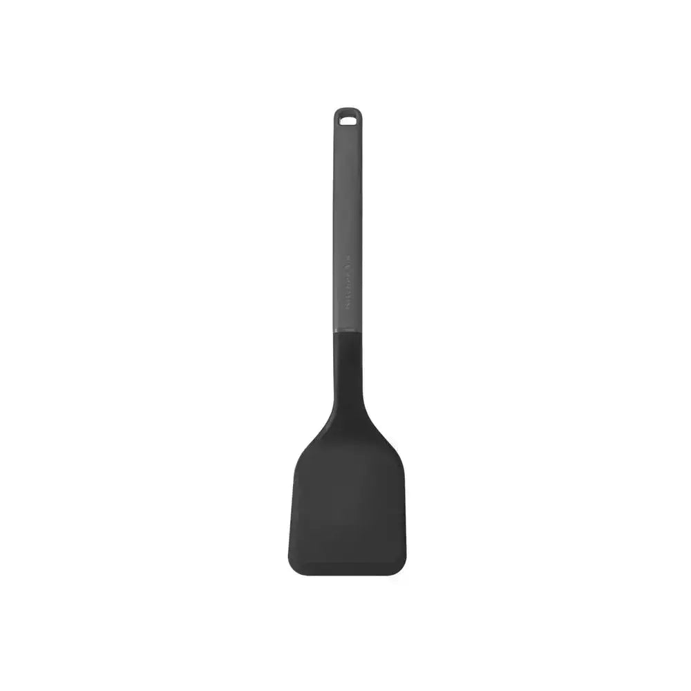 Black silicone spatula kitchen aid classic nylon solid turner grey with sleek modern design and sturdy handle