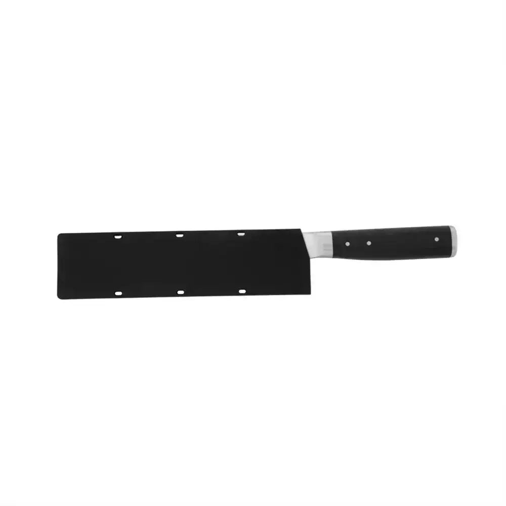 Black cleaver knife on a white background
