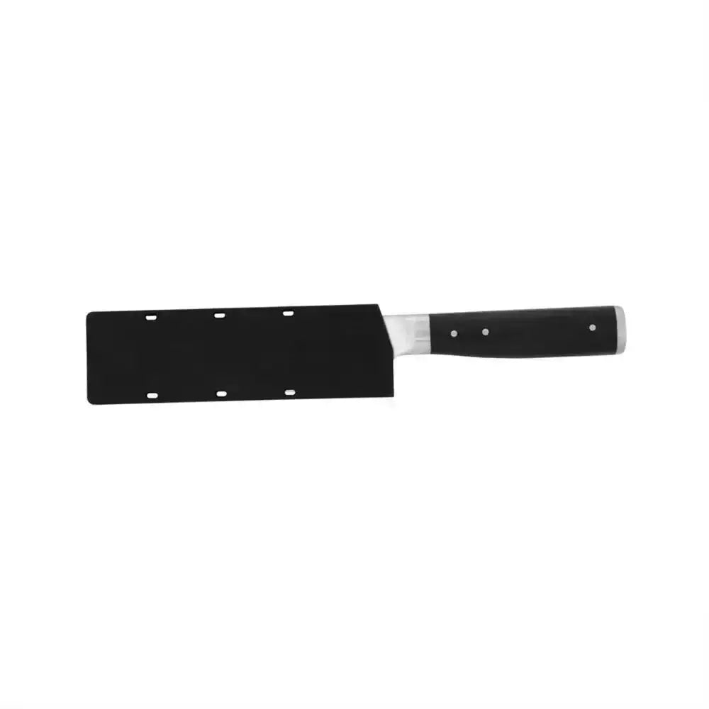 Black cleaver knife on a white background