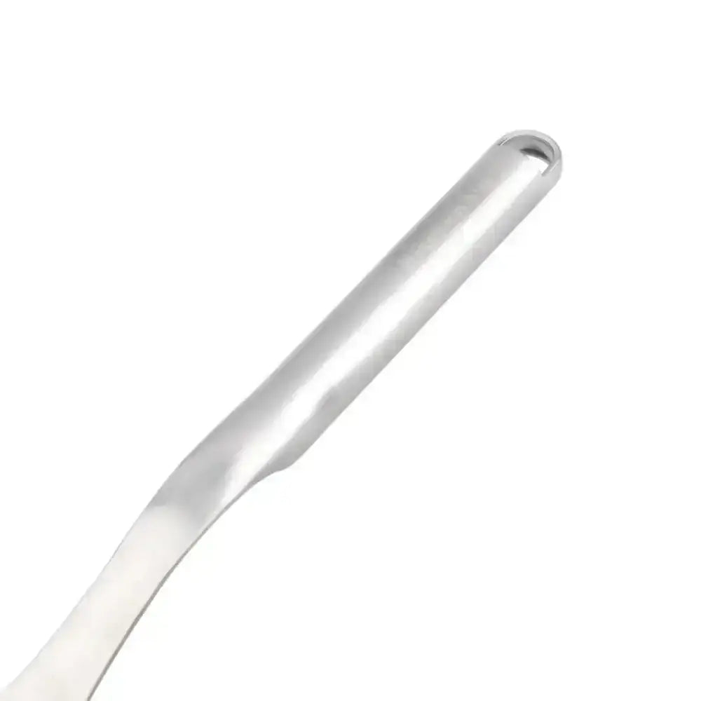 Metal spatula on a white background