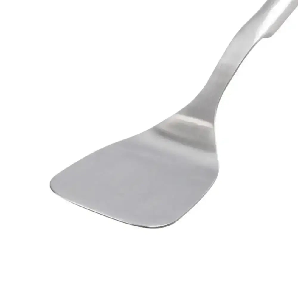 Metal spatula on a white background