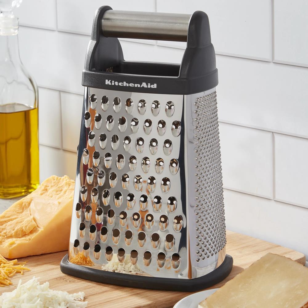 KitchenAid Stainless Steel Box Grater with Container Black