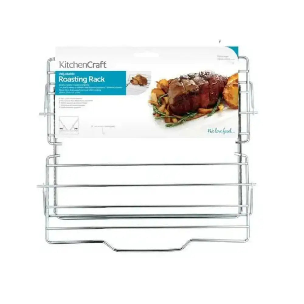 KitchenCraft roasting rack with a roasted dish on a white background