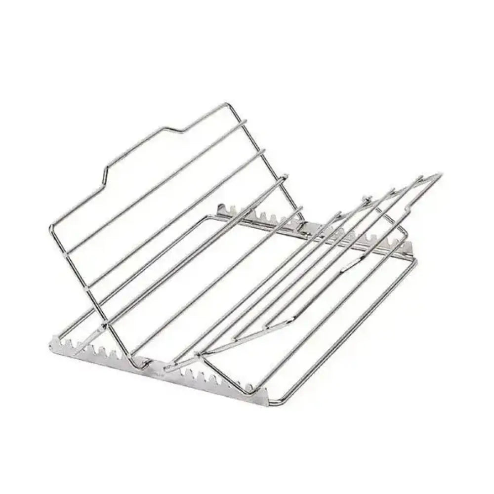 Metal cooling rack on a white background