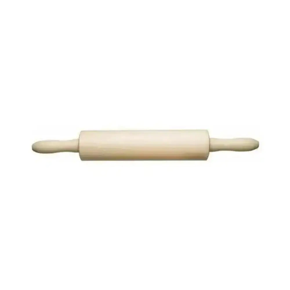Wooden rolling pin on a white background