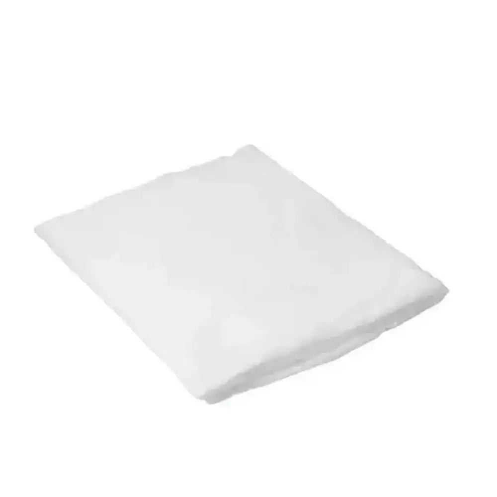 White fabric square on a white background