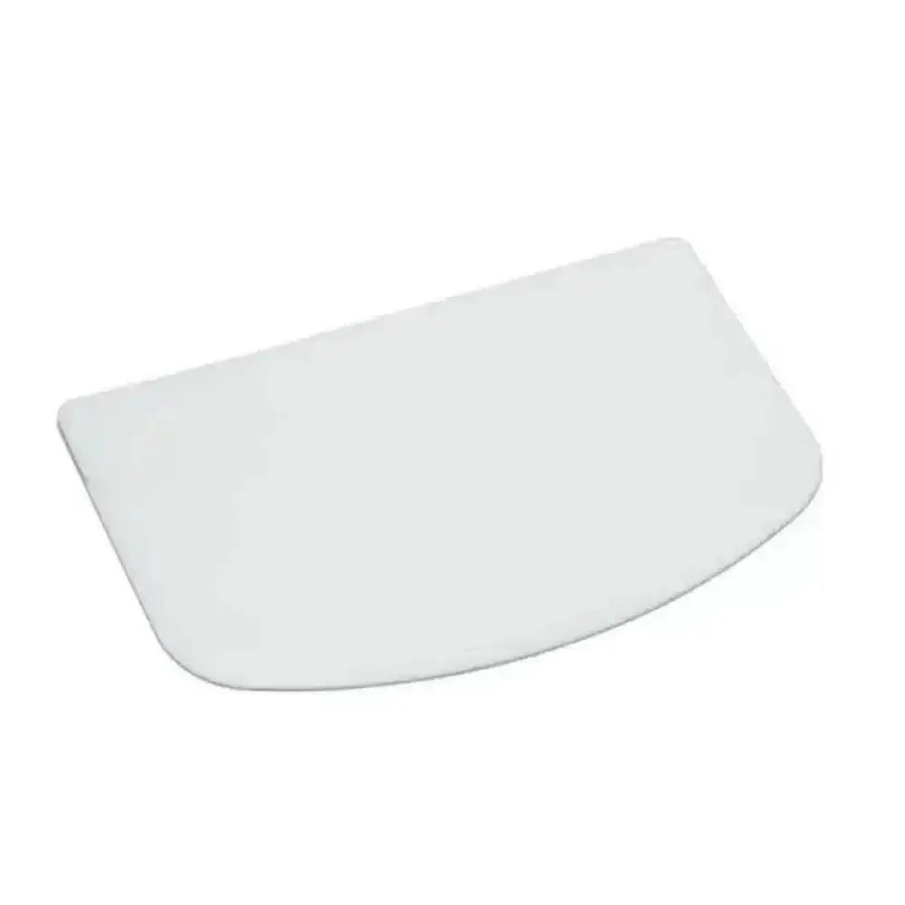 White curved plastic sheet on a white background
