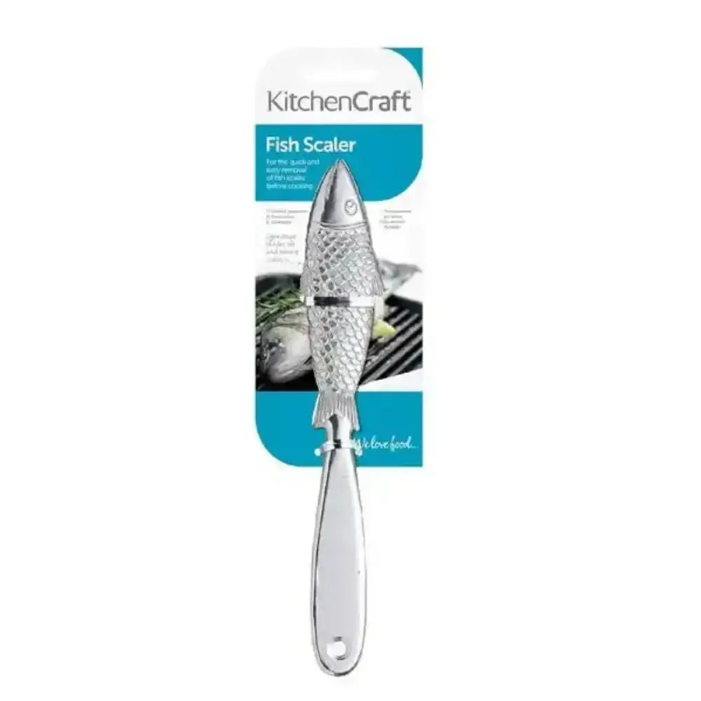 Fish scaler with packaging on a white background