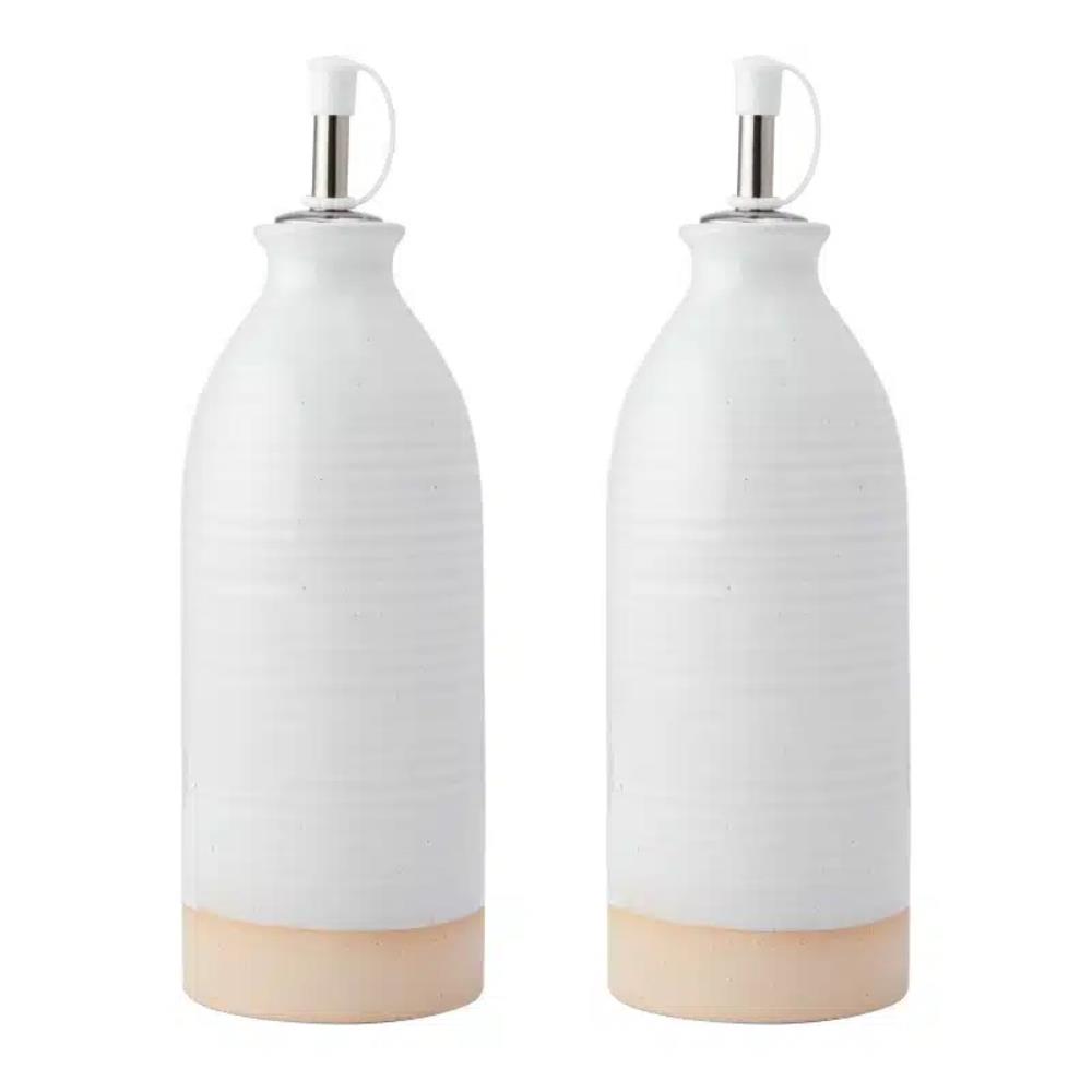 KitchenCraft Idilica Ceramic Oil and Vinegar Bottle Set 2pc