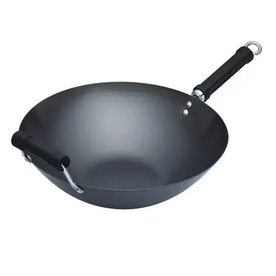 KitchenCraft Oriental Carbon Steel Non-Stick Wok 36cm