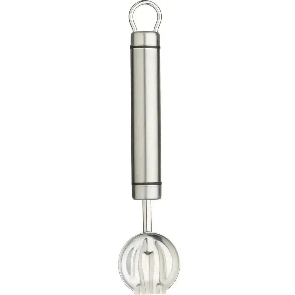 Metallic kitchen tool on a white background