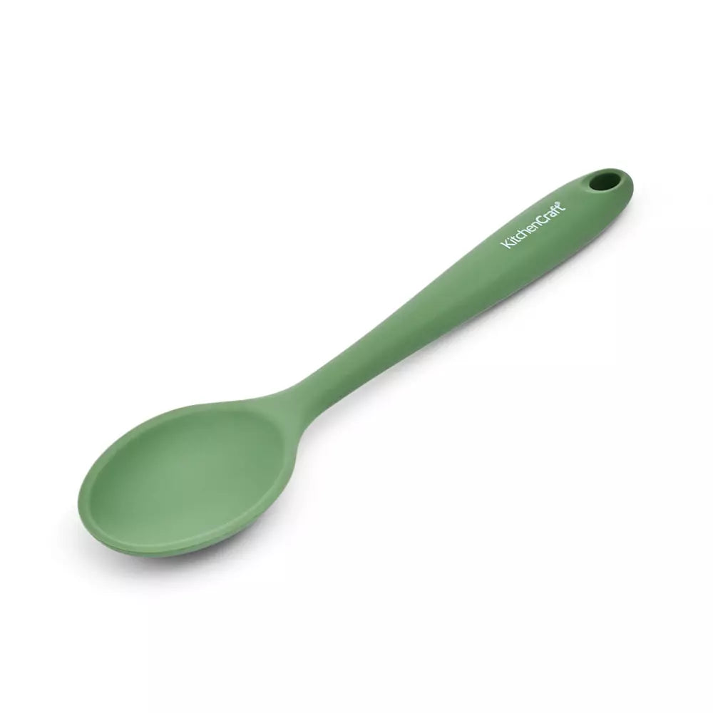 KitchenCraft Silicone Cooking Spoon Light Green 27cm