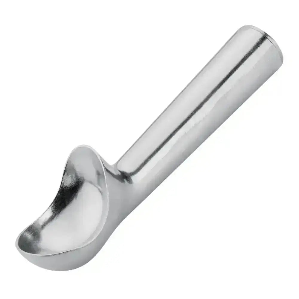 Metallic Gelato scoop on a white background