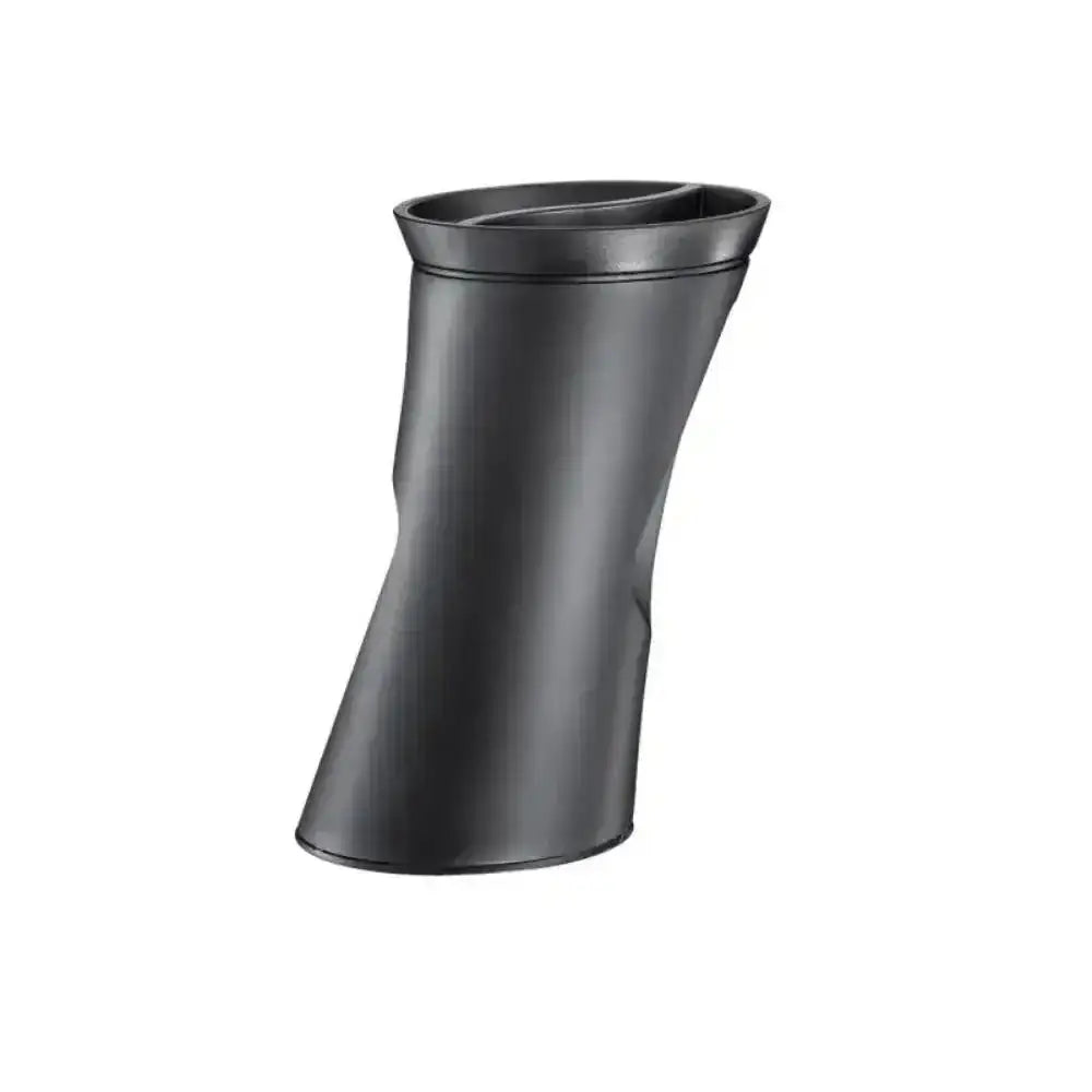 Black julienna spiral cutter with a unique design on a white background