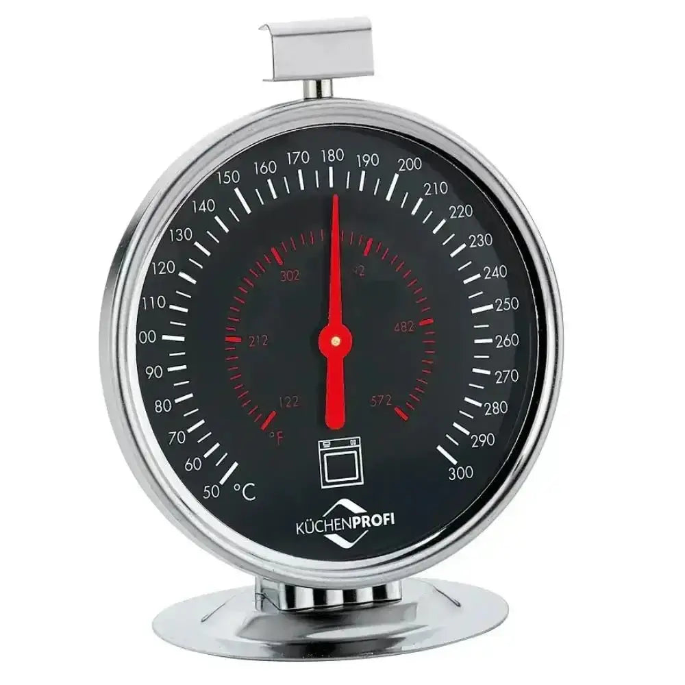Küchenprofi oven thermometer with red needle on a white background