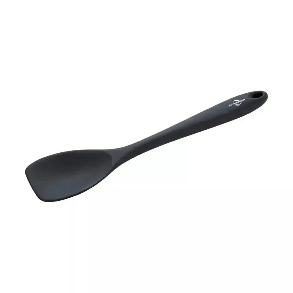 Black spatula on a white background