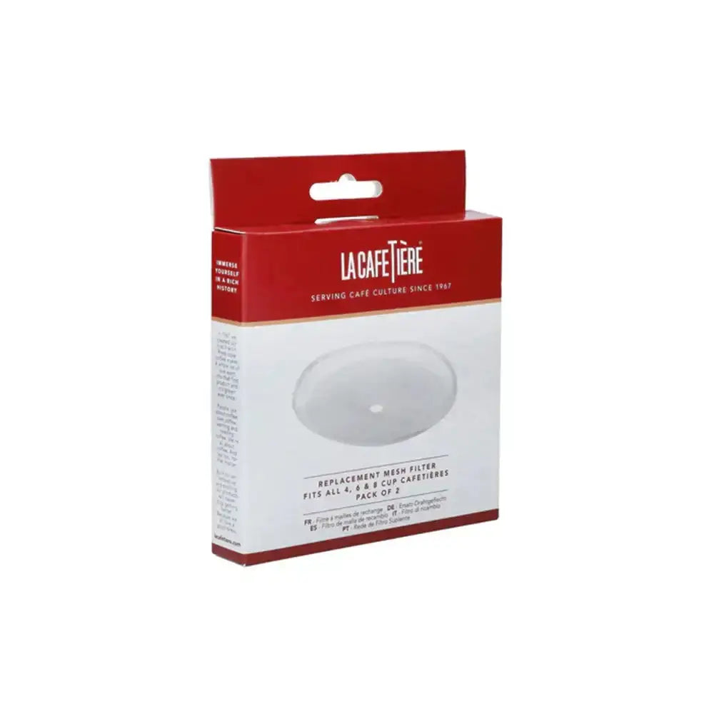 La Cafe Here coffee filter packaging on a white background