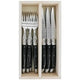 Laguiole by Andre Verdier Black Steak Knife & Fork Set 12pc