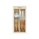 Laguiole by Andre Verdier Olive Wood Steak Knife & Fork Set 12pc