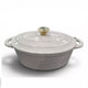 Le Morgan Cast Iron Oval Casserole Pot 29cm Cashmere