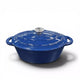 Le Morgan Cast Iron Oval Casserole Pot 29cm Limoges Blue