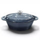 Le Morgan Cast Iron Oval Casserole Pot 29cm Ombre Grey