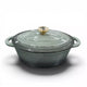 Le Morgan Cast Iron Oval Casserole Pot 29cm Ombre Thyme