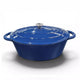 Le Morgan Cast Iron Oval Casserole Pot 40cm Limoges Blue