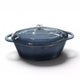 Le Morgan Cast Iron Oval Casserole Pot 40cm Ombre Grey