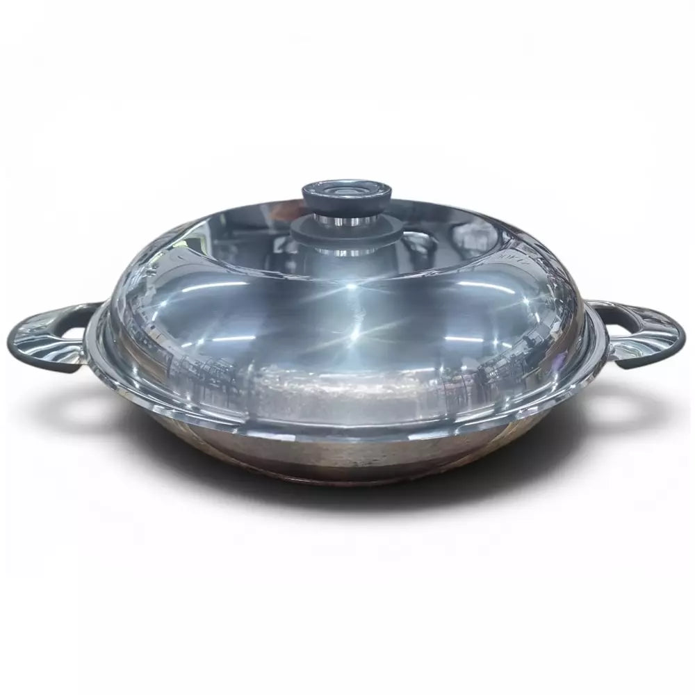 Le Morgan Stainless Steel Waterless Paella Pan 36cm