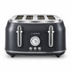 Le Morgan Renaissance Stainless Steel 4-Slice Toaster Black