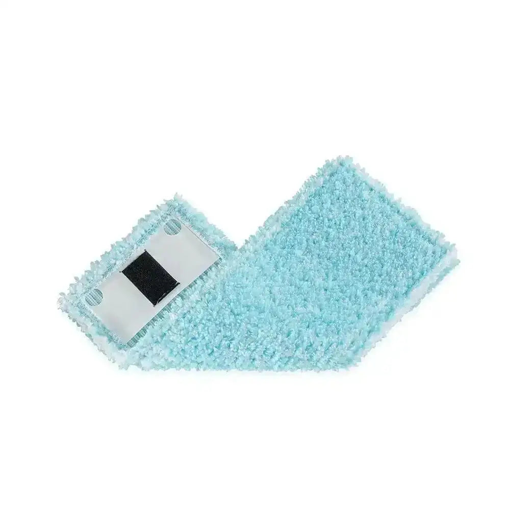 Light blue microfiber mop head with white and black adhesive strip for leifheit clean twist xsoft medium wiper cover