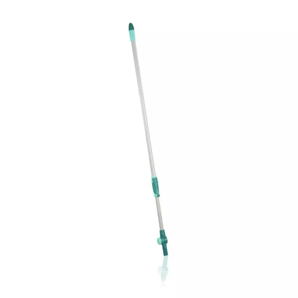 Telescopic cleaning rod with green accents on a white background
