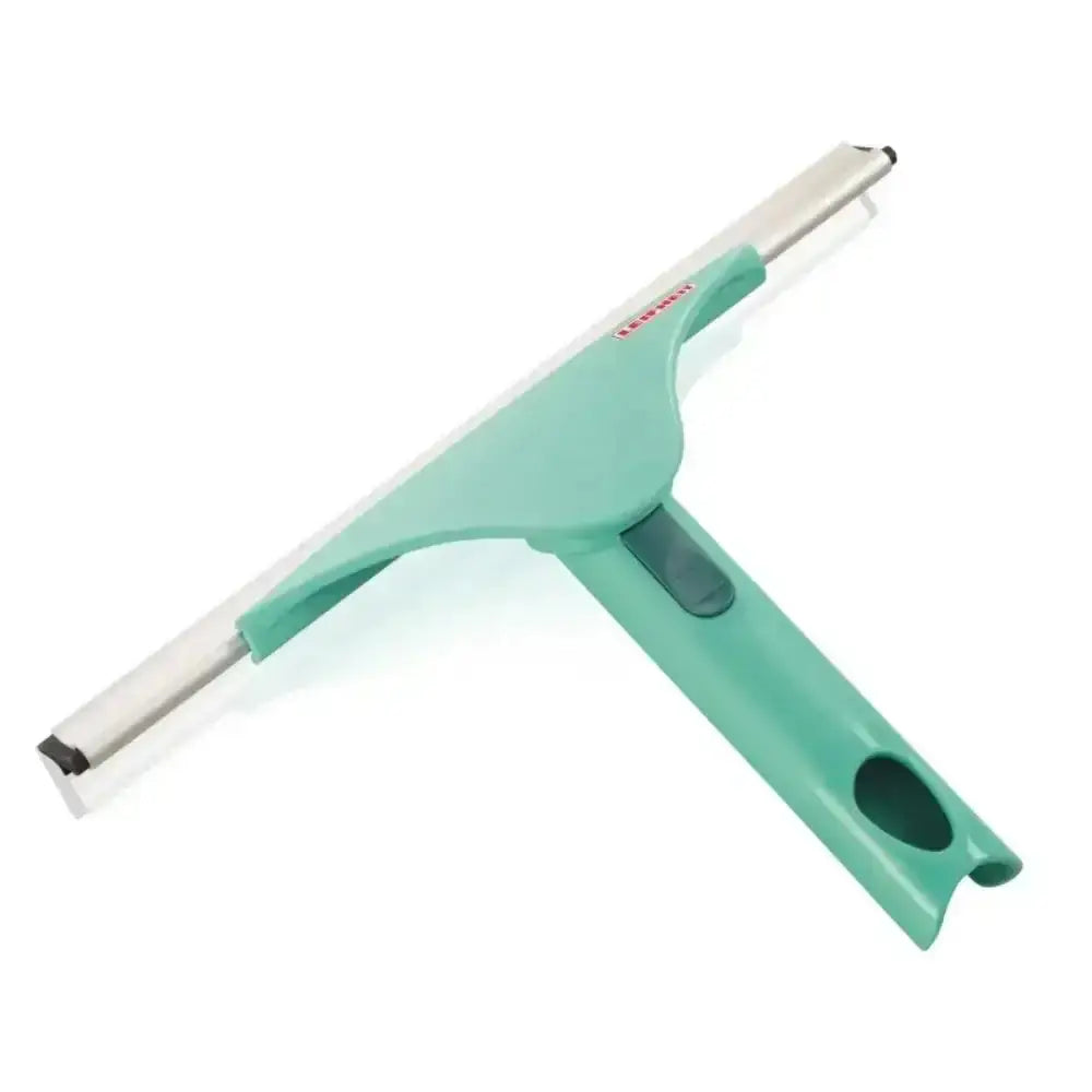 Green squeegee with a white background