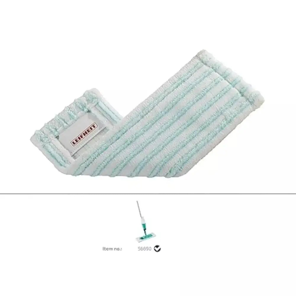 Microfiber dust mop with brand label on a white background