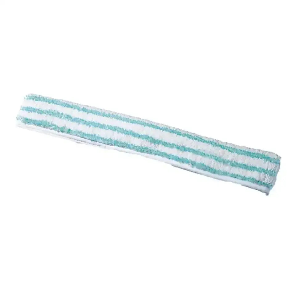 Striped fleece cover replacement with white and turquoise bands on a white background