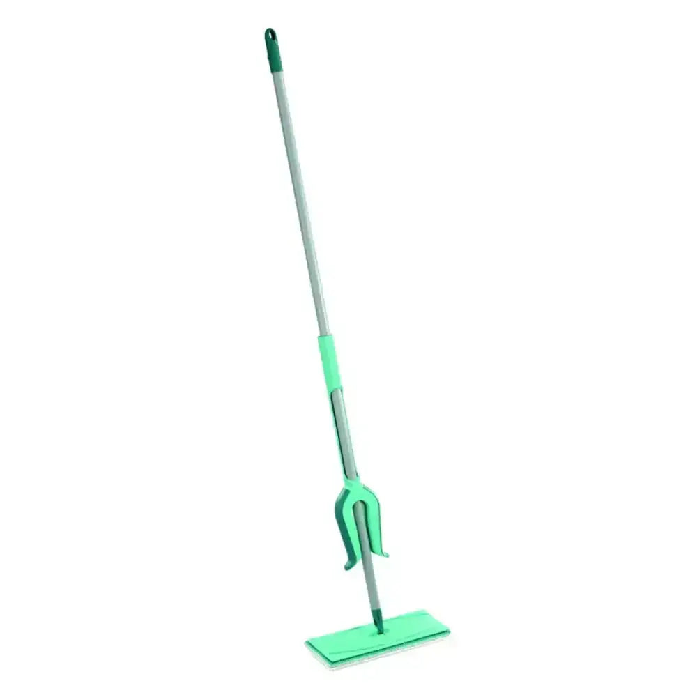 Green and gray mop on a white background