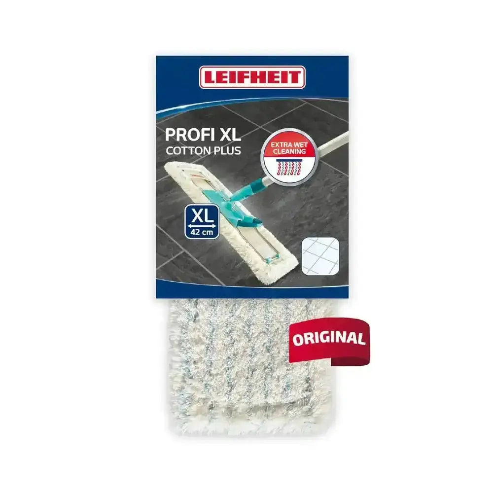 Leifheit Profi XL Cotton Plus mop package on a white background