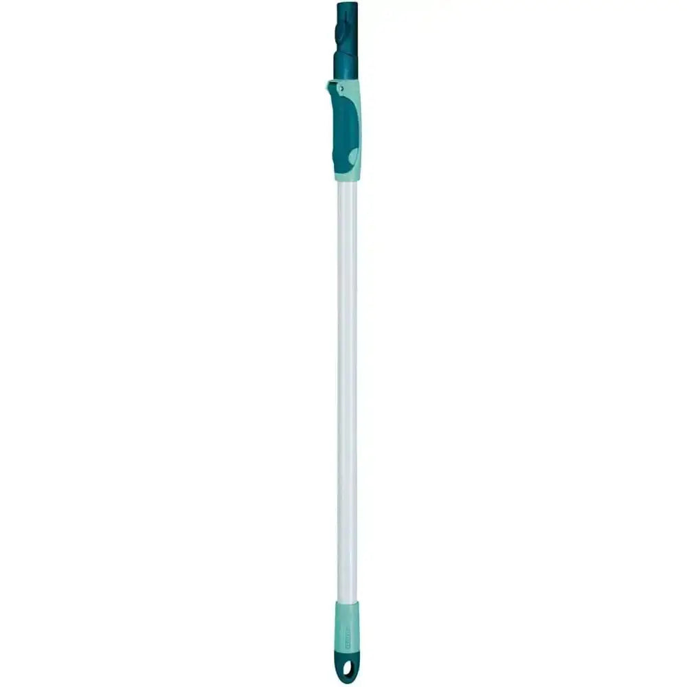 Adjustable telescopic mop handle with teal and white ergonomic grip for home cleaning