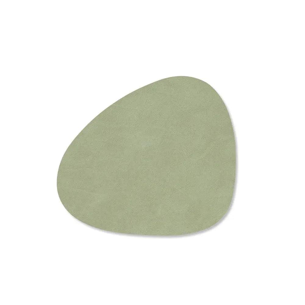 olive green coaster on a white background