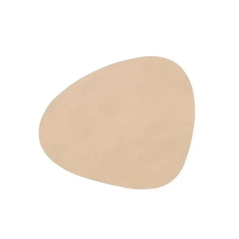light Brown leather coaster on a white background