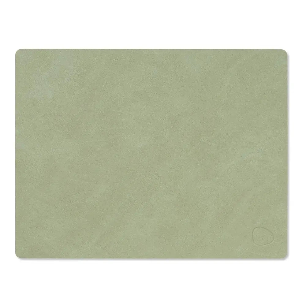 Olive green leather placemat