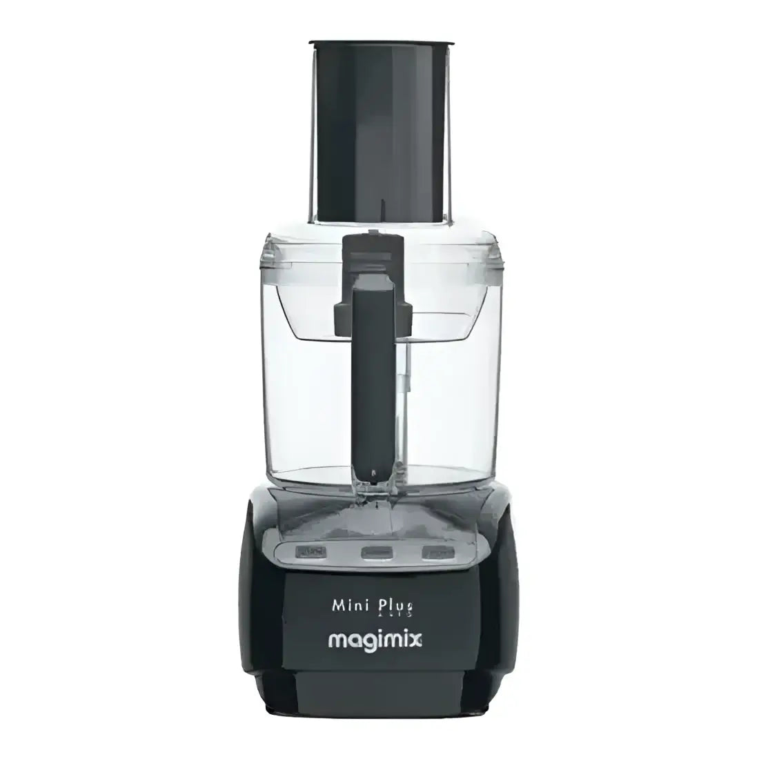 Black Magimix food processor on a white background