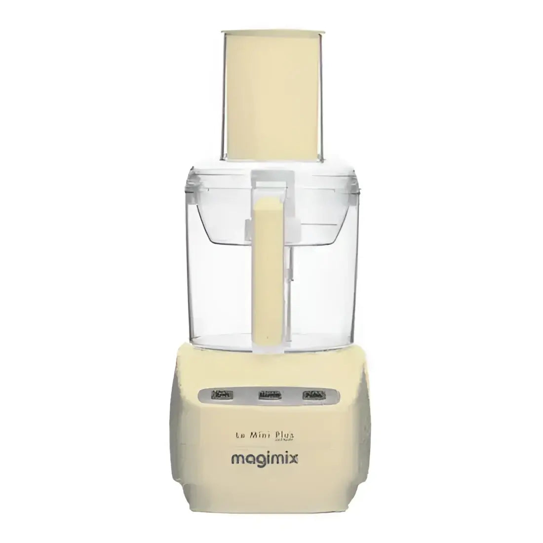 Creme-colored Magimix food processor on a white background