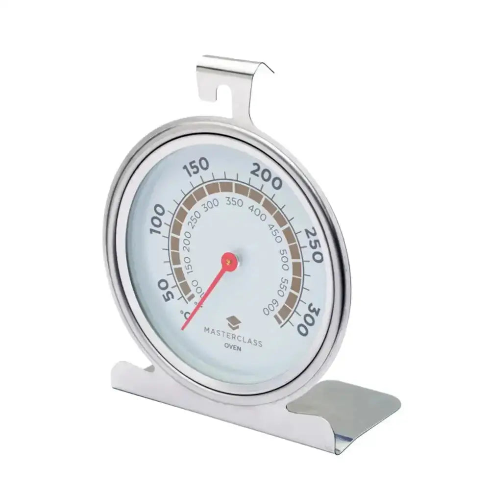 Oven thermometer with a white background