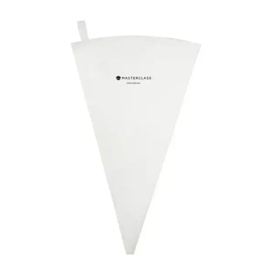 White piping bag with 'Masterclass' branding on a white background