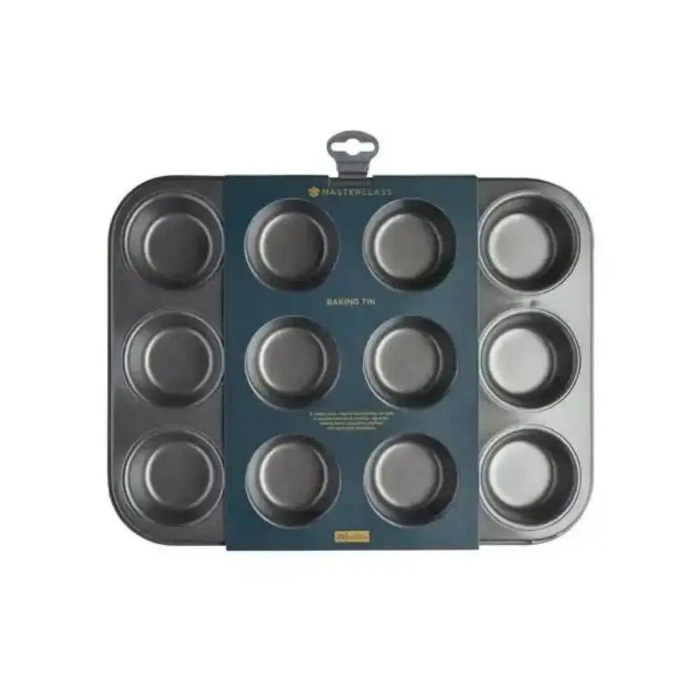 Muffin tin with six compartments in packaging on a white background