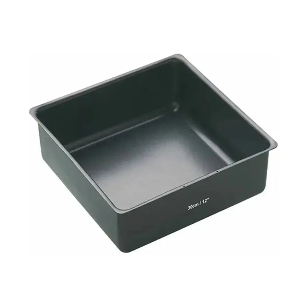 Square baking pan on a white background