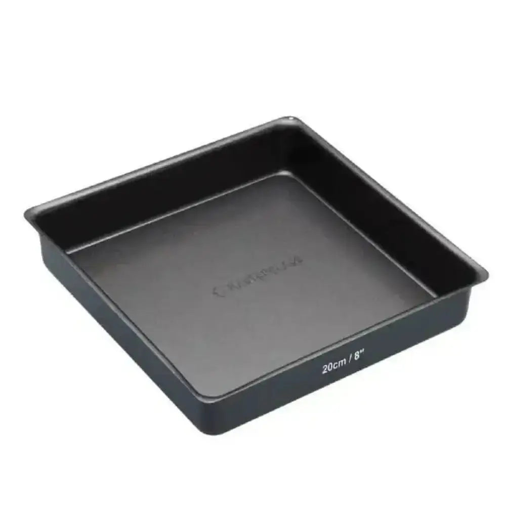Black baking tray with 'Kaminarion' branding on a white background